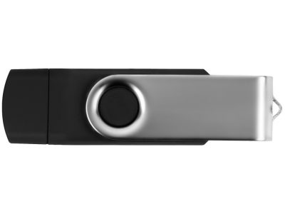 USB/micro USB-флешка 2.0 на 16 Гб Квебек OTG, черный — 6201.07.16_2, изображение 4