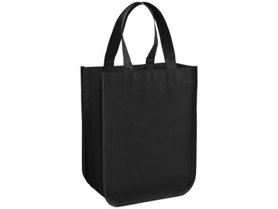 Маленькая ламинированная сумка для покупок, черный — 12034500_2, изображение 1