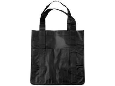 Ламинированная сумка для покупок, черный — 12036900_2, изображение 3