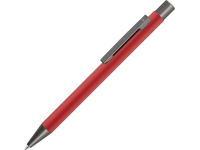 Ручка шариковая UMA STRAIGHT GUM soft-touch, с зеркальной гравировкой, красный — 187927.01_2, изображение 1