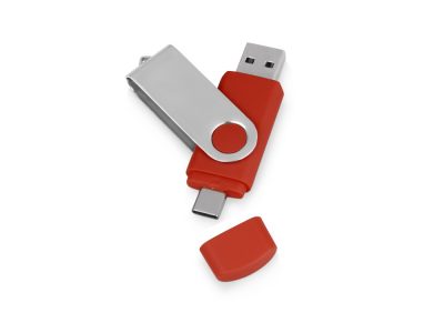 USB3.0/USB Type-C флешка на 16 Гб Квебек C, красный — 6202.01.16_2, изображение 1