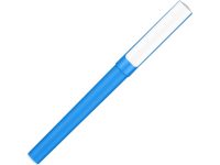 Ручка пластиковая шариковая трехгранная Nook с подставкой для телефона в колпачке, голубой/белый — 13182.10_2, изображение 2