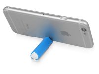 Ручка пластиковая шариковая трехгранная Nook с подставкой для телефона в колпачке, голубой/белый — 13182.10_2, изображение 7