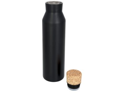Вакуумная изолированная бутылка с пробкой, черный — 10053500_2, изображение 2