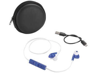 Sonic наушники с Bluetooth® в переносном футляре, белый/ярко-синий/черный, изображение 1