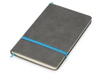 Блокнот Color линованный А5 в твердой обложке с резинкой, серый/синий — 787002_2, изображение 1