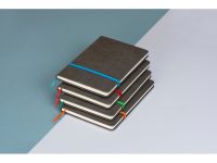 Блокнот Color линованный А5 в твердой обложке с резинкой, серый/синий — 787002_2, изображение 5