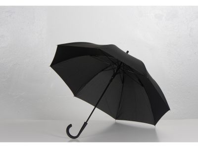 Зонт-трость Bergen, полуавтомат, черный — 989007_2, изображение 5