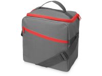 Изотермическая сумка-холодильник Classic c контрастной молнией, серый/красный — 938601_2, изображение 1
