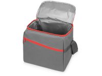 Изотермическая сумка-холодильник Classic c контрастной молнией, серый/красный — 938601_2, изображение 2