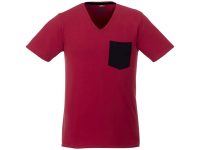Мужская футболка Gully с коротким рукавом и кармашком, темно-красный/темно-синий, изображение 2