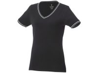 Женская футболка Elbert с коротким рукавом, черный/серый меланж/белый, изображение 1