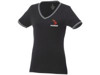 Женская футболка Elbert с коротким рукавом, черный/серый меланж/белый, изображение 3
