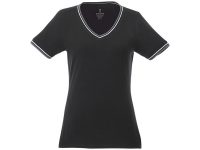 Женская футболка Elbert с коротким рукавом, черный/серый меланж/белый, изображение 4