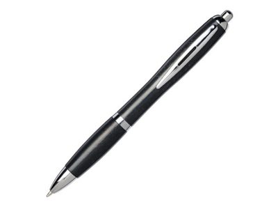 Шариковая ручка Nash из пшеничной соломы с хромированным наконечником, черный — 10737900_2, изображение 1