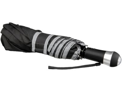 Автоматический зонт 27 со светодиодами, черный, изображение 3
