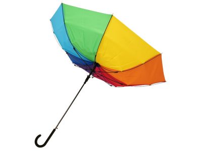 23-дюймовый ветрозащитный полуавтоматический зонт Sarah,  радужный, изображение 4