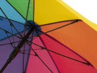 23-дюймовый ветрозащитный полуавтоматический зонт Sarah,  радужный, изображение 5