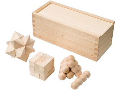 3 деревянные головоломки Brainiac, изображение 1
