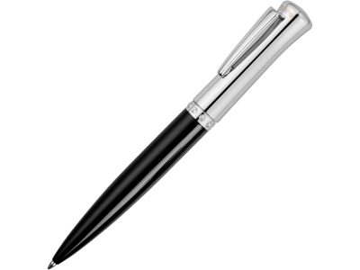 Ручка шариковая Ungaro модель Ovieto в футляре, черный/серебристый, изображение 1