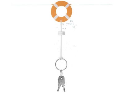 Брелок нетонущий в форме спасательного круга, оранжевый, изображение 2
