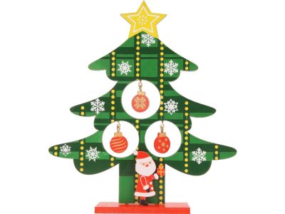 Декоративная елочка c игрушками и Дед-морозом, изображение 3