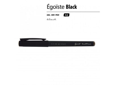Ручка Egoiste.BLACK гелевая в черном корпусе, 0.5мм, черная, изображение 2