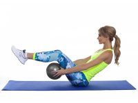 Мяч для фитнеса, йоги и пилатеса Fitball 25, серый, изображение 4
