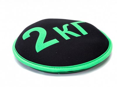 Диск-утяжелитель Sandy, 2 кг, черный/зеленый, изображение 1