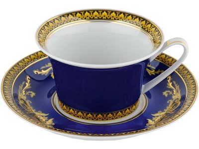 Чайная пара Versace Medusa, синий/золотистый, изображение 1