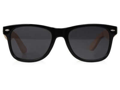Солнцезащитные очки с бамбуковыми дужками в сером футляре, изображение 4