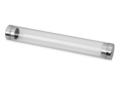 Тубус для 1 ручки Аяс, прозрачный/серебристый, изображение 1