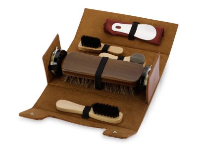 Набор для чистки обуви Сундучок, коричневый, изображение 1