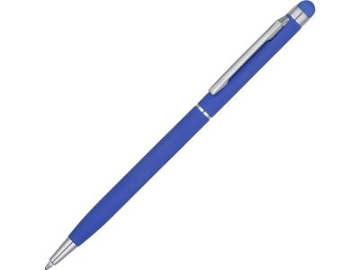 Ручка-стилус шариковая Jucy Soft с покрытием soft touch, синий — 18570.02_2, изображение 1