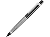 Ручка шариковая Nina Ricci модель Funambule striped в футляре, серебристый/черный, изображение 1