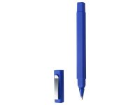 Ручка шариковая пластиковая Quadro Soft, квадратный корпус с покрытием софт-тач, синий — 18100.02_2, изображение 2