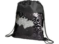 Блестящий рюкзак-мешок Mermaid со шнурком, черный — 12046500_2, изображение 1