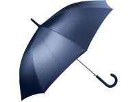 Зонт-трость полуавтомат с прорезиненной ручкой, темно-синий, изображение 1
