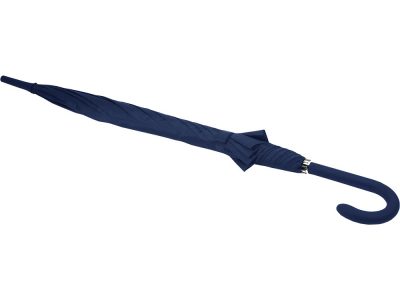 Зонт-трость полуавтомат с прорезиненной ручкой, темно-синий, изображение 2