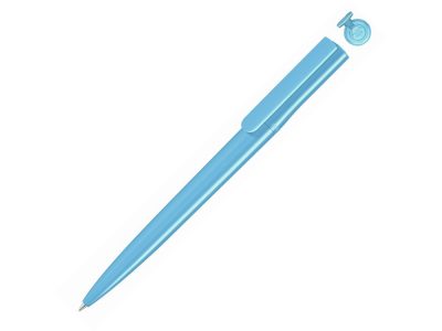 Ручка шариковая пластиковая RECYCLED PET PEN switch, синий, 1 мм, голубой — 187952.10_2, изображение 1