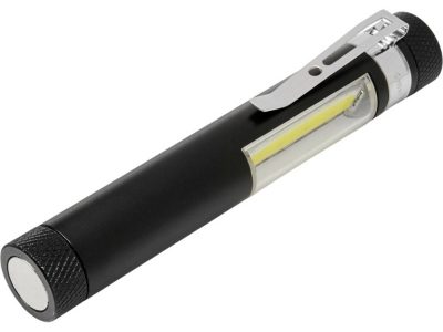 Карманный фонарик Stix с зажимом, оснащен бескорпусным чипом и магнитным держателем, черный — 10460001_2, изображение 3