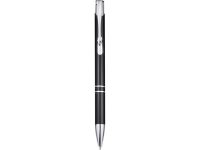 Алюминиевая шариковая кнопочная ручка Moneta, черные чернила, черный — 10744000_2, изображение 2