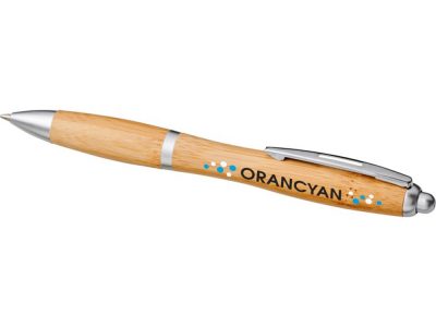 Шариковая ручка Nash из бамбука, натуральный/серебристый — 10737800_2, изображение 4