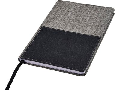 Блокнот Mera RPET размера A5 с передним карманом, серый, изображение 1