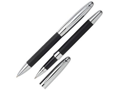 Набор Рейн: ручка шариковая, ручка роллер в футляре черный — 51401.07p_2, изображение 1