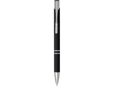 Шариковая кнопочная ручка Moneta с матовым антискользящим покрытием, черный — 10743700_2, изображение 2
