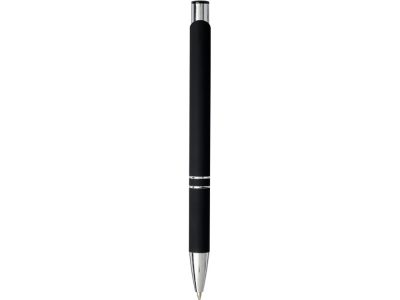 Шариковая кнопочная ручка Moneta с матовым антискользящим покрытием, черный — 10743700_2, изображение 3