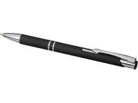 Шариковая кнопочная ручка Moneta с матовым антискользящим покрытием, черный — 10743700_2, изображение 4