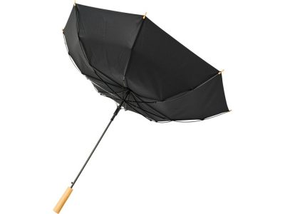 23-дюймовый автоматический зонт Alina из переработанного ПЭТ-пластика, черный — 10940001_2, изображение 4