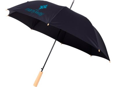 23-дюймовый автоматический зонт Alina из переработанного ПЭТ-пластика, черный — 10940001_2, изображение 6